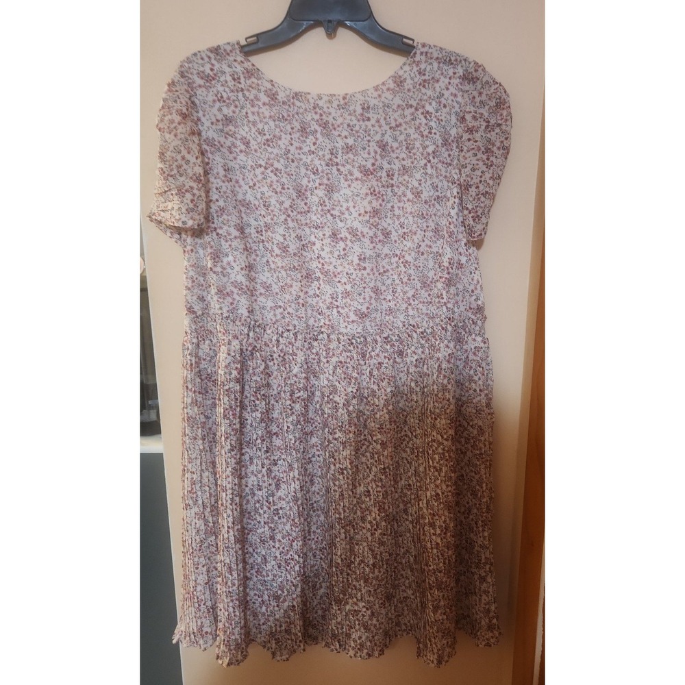 loft plus Garden pleated floral flare dress size 16 plus NWT